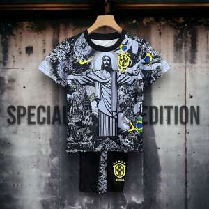 KIDS - 2024-25- BRAZIL CORCOVADO BLUE | JERSEY+SHORT